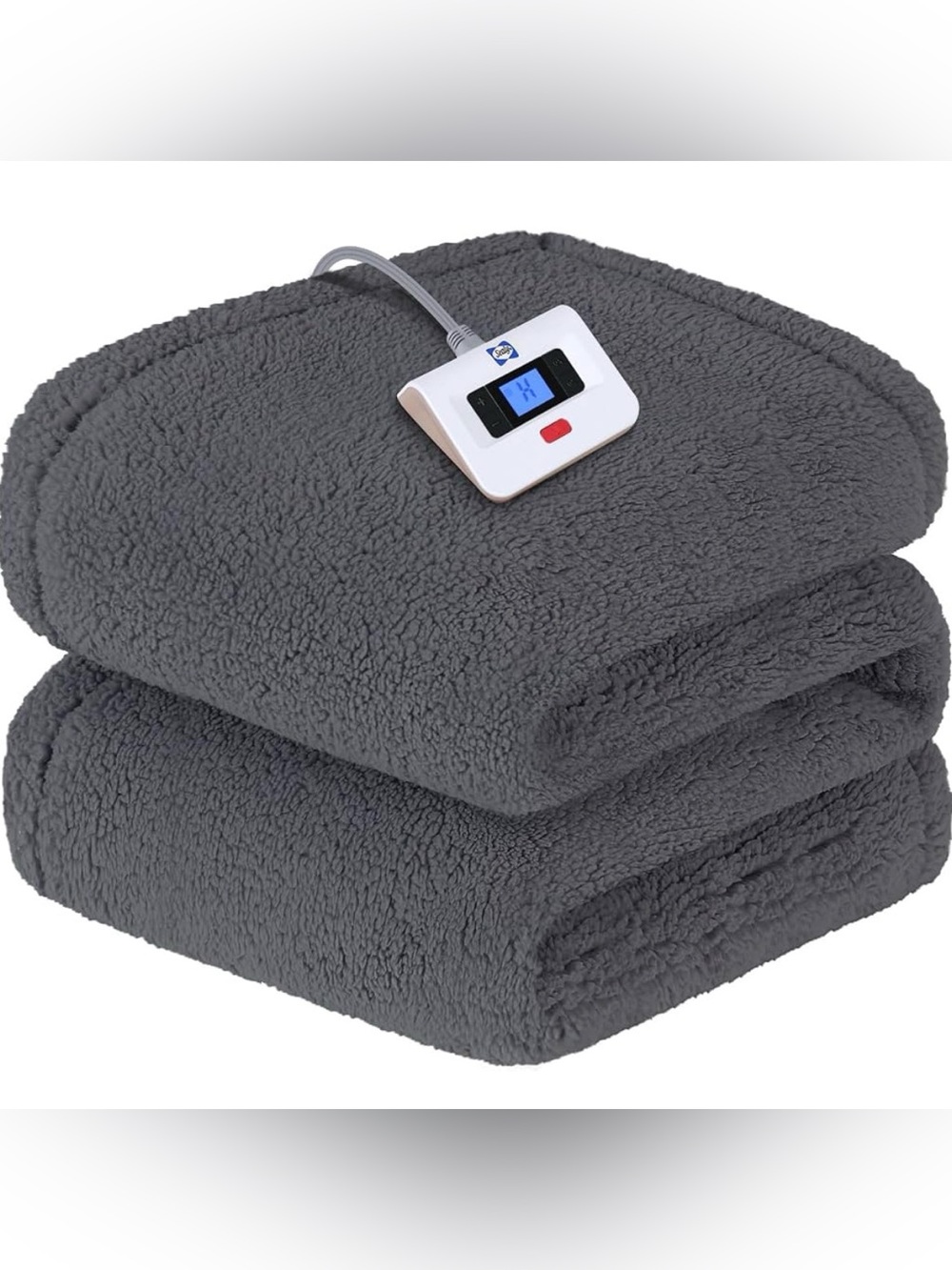 Electric Heated Throw Blanket with Remote Control - Gray